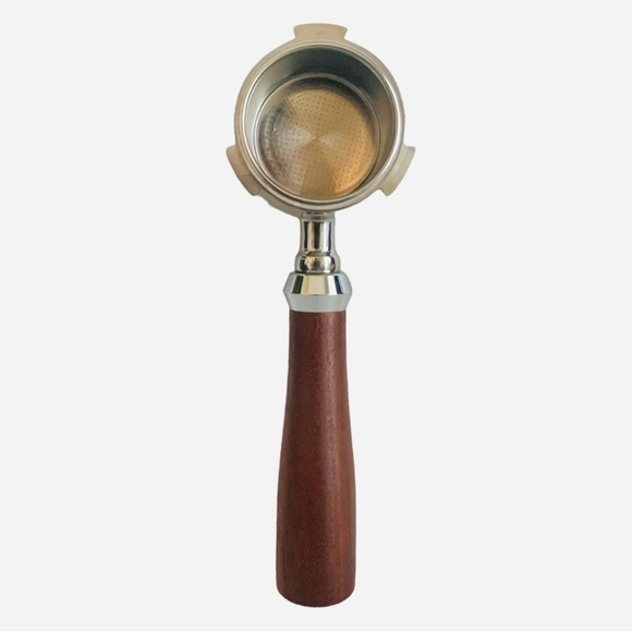 NIB COFFEE Portafilter Wood Handle Espresso Coffee Bottomless Filter Holder - Picture 4 of 6